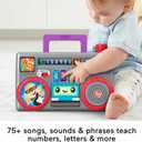 Fisher-Price Laugh & Learn Busy Boombox, Retro-Inspired Musical Infant Activity Toy with Learning Content for Baby and Toddlers (Amazon Exclusive), Compact, suitable for young children