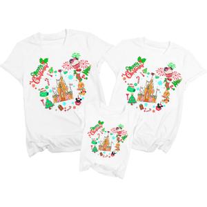 2 x Christmas Matching Family Shirts Family Matching Outfits Merry Christmas Magical Tshirt Xmas Holiday Vacation Tee Tops (White, XXL)
