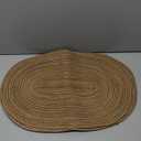 Noctiflorous Oval Braided Placemats Set of 6 Woven 12x18 Inch Non Slip Washable Heat Resistant Place Mats Round Tablemats for Dining Kitchen Party Daily Table Decor Dinner Mats (Brown, 5)