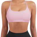 SUUKSESS Women 2 Piece Open Back Sports Bra Pack Strappy Workout Gym Yoga Crops (S)
