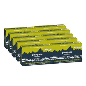 Patagonia Provisions Lemon Olive White Anchovies | Responsibly Sourced in Spain | 20g Protein & Gluten Free | 4.2 Ounce (Pack of 10)