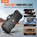 VEVOR Rifle Case, Rifle Hard Case with 4 Layers Fully-protective Foams, Lockable Hard Gun Case with Wheels, IP67 Waterproof & Crushproof, for Rifles or Shotguns, 42 inch