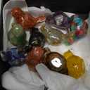 10PCS Crystal Bird Figurines Resin Animal Statues Decorative Gravel Birds Decor Animal Figurines for Home Decor Unique Bird for Teens