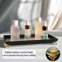 2Pcs Bathroom Vanity Tray for Countertop,Acrylic Soap Organizer Tray for Home Decoration (11.7''x4.2''x1.1'',11.8''x7.9''x1.2'')