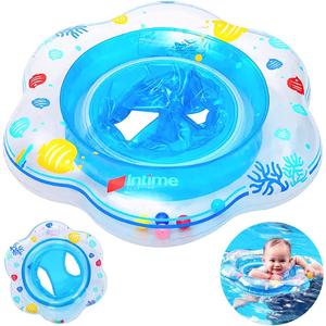 Arcimatto Baby Pool Floats, Inflatable Float Raft with Handle Safety Seat Double Airbag, Kids Swimming Ring Water Beach Floaties Party Toys, Toddler Swim Training for Infant of 6-36 Months (Blue)