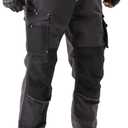 Men's Tactical Cargo Pants, Ripstop Outdoor Lightweight Hiking Work Fishing Pant Multi Pocket Outdoor Apparel (Black, L)