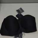 OEAK Women's Strapless Bras Jelly Push Up Bandeau Bra Non Slip Wireless Supportive Padded Bras Seamless Comfortable Tube Bra (Medium, Black)