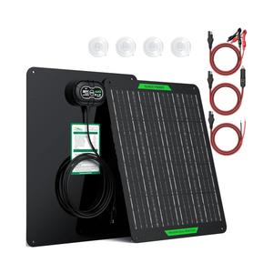 SUNER POWER Waterproof 20W 12V Solar Battery Charger & Maintainer PRO, Built-in UltraSmart MPPT Charge Controller, 12 Volt Solar Panel Trickle Charging Kits for Car Automotive Boat Marine RV Trailer