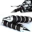 DREAMIZER Universal Motorcycle Hand Grips with Black Non-Slip Rubber for Harley Honda Yamaha Suzuki Kawasaki