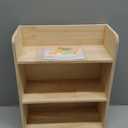 Bahhatii 3-Tier Trinket Display Shelf for Wall or Countertop, Small Vintage Wooden Shelf for Collectibles, Perfume & Crystal Storage, Brown