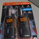 Cobra RX680 Walkie Talkies (2-Pack) - Rugged & Splashproof Two Way Radios Long Range, IP54 Water Resistant Design, 60 Pre-Programmed Channels, Weather Alerts, Included Charging Dock (Black/Orange)
