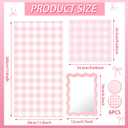 Weysat Pink 9 Pcs Locker Accessories Wallpaper Mirror Magnets, Gingham