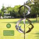Wind Spinners Outdoor Metal - Large Kinetic Wind Spinner for Yard Garden, Windmills Lawn Ornament Dcor for Lawn Patio Double Globe Decor/84 Inch