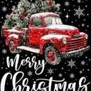  Little Red Truck Hauling a Christmas Tree Medium