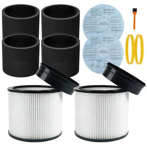 90304 Replacement Filter, 90107 dry filter, 90585 Foam Sleeve Compatible with shopvac filter 90304 90350 90333 90585, Fits Most 5 Gallon and Above Wet Dry Vacuum Cleaner (2+2+4+2+2+1)