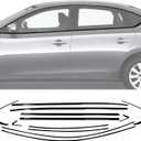 Stainless Steel Window Trim Chrome Delete for Nissan Sentra 2013-2019 Black Window Trim Blackout Kit