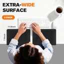 L-Shaped Elbow Pad for Desk, 2 Pack 11.8" x 7.9" Wide Desk Edge Cushion with Wavy Massage Texture, Ergonomic Memory Foam Desk Arm Rest for Typing Pain Relief - Non-Slip Office Desk Accessories