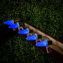 Novelty Lights 25PK C9 LED Faceted Ultra Bright Dimmable Outdoor Christmas Light Replacement Bulbs, LED Replacement Bulbs, Outdoor Light Bulbs String Light Bulbs (Blue)