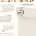 HESTIA No Drill Cordless Blackout Roller Shades, Linen, 28.5" W x 72" H