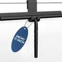 ecooe Silicone Shower Squeegee with Hanger, 11/28cm Shower Squeegee for Glass Doors, Black Window Squeegee Scraper with Stainless Steel Core for Home Bathroom Kitchen Car Glass Doors