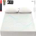 Grounding Sheets King, 90% Organic Cotton+ 10% Pure Silver Fiber,Grounded Bed Sheet Kit, Deep Pocket Grounded Bed Sheet, Relieves Pain - Used for Healthy Sleep Therapy (White, Queen)