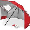 Sport-Brella Premiere UPF 50+ Protection Umbrella Shelter with Patented Side Panels and Tilt Mechanism, Heavy-Duty 1.25 Inch Center Pole, Auger Anchor for Sand and Grass