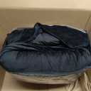 ULTICOR 7-Piece L Shape Sectional Recliner Sofa Covers, Velvet Stretch Reclining Couch Covers for Sofa, Thick, Soft, Washable (Black, 5 Seat Cover)