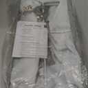 Rectangular Lamp Shades Set of 2, 16"L x 8"W x 10"H Large Lamp Shade, Gray Lampshades for Floor Lamps Table Lamps, Natural Linen Hand Crafted, Spider, Harp Holders Included, Easy Assembly Required