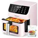 Beelicious Large AirFryer Machine, 12-in-1 Digital Airfryer with Window, Dishwasher Safe, 5.8Qt, 40+ Recipes, Flavor-Lock Tech, Shake Reminder, Compact, Quiet, Nonstick Air Fryers. Black, 14.56*12.44*13.56 inch