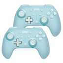 QRD Junior E5 Wireless Controller for Switch/Lite/OLED/Switch 2 Windows PC Mac iOS Andoird,6 Axis Gyro,TURBO (Switch Controller Blue*2PCS)