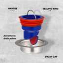 Floor Drain Cover Set One Way Sewer Backflow Preventer Drain Guard for Shower and Washing Machine Drainage Durable Core with 1.73 Inch Size