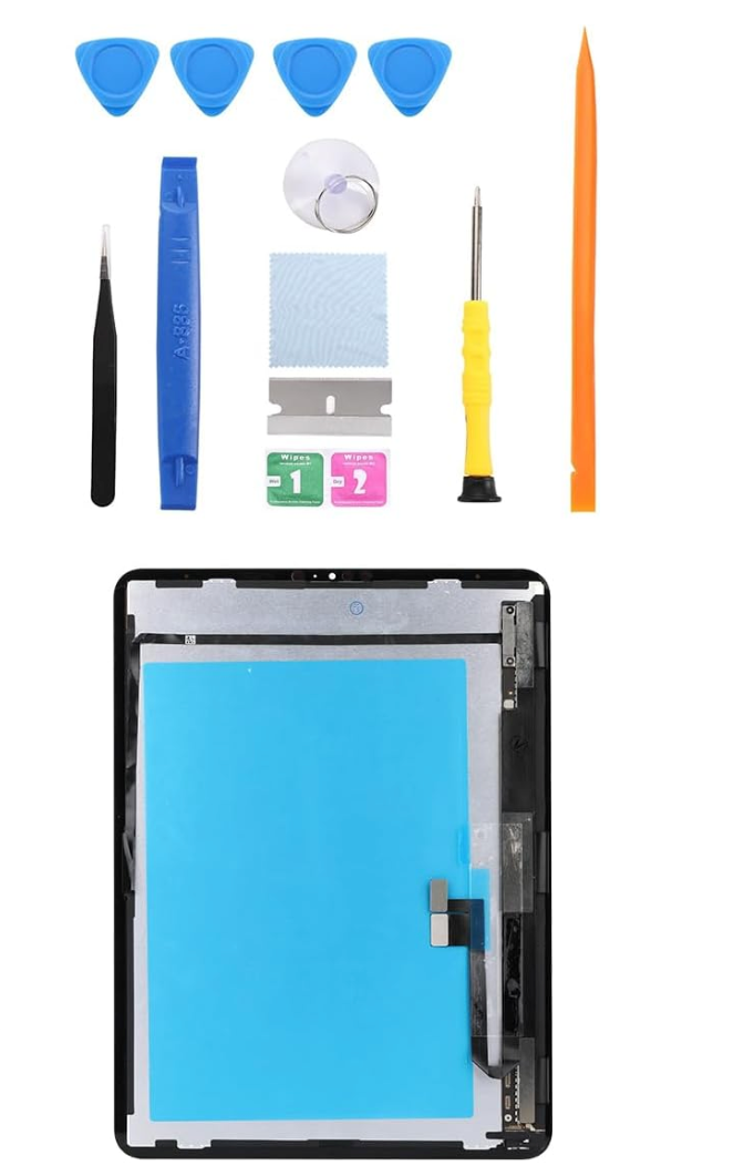 LCD Screen Replacement Kit for iPad 11-inch 2st Gen (A2602 A2604 A2604 A2605), with Repair Tools Without Button + (11-inch 1st)