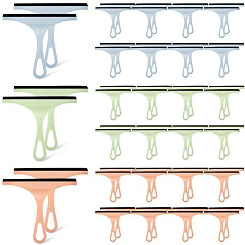 Didaey 48 Pcs Squeegee for Shower Glass Door, 8.7 Inch Silicone Shower Squeegee Small Glass Wiper Window Scrubber Household Cleaning Wiper Tool with Hanging Hole for Car Windshield, Pink, Blue, Green
