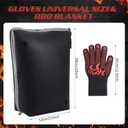 23 x 21 Inch BBQ Blanket for Resting Meat Heavy Duty Insulated Smoker Bag with Wide Mouth Reusable BBQ Accessories for Brisket, Pork, Turkey Meat Warmergift for Men, Grilling Smoking,with Gloves