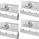 4 Pack M 6053 Frameless Shower Door Roller Assemblies 3/4" Plastic Wheels with Ball Bearings,Chrome Aluminum Bracket,Replacement Kit for Glass Sliding Doors Parts