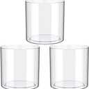 meekoo 3 Pcs Flower Acrylic Vase Cylinders Round Decorative 5 x 5 in Vase Break Resistant Acrylic Flower Cylinder for Centerpiece Home Wedding Decor(Clear, Classic)