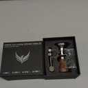 KNODOS 54mm Espresso Tamper For Breville Machines Calibrated Tamper Tool Espresso Walnut, Auto-Leveling and 30lb Spring Loaded Design Coffee Tamper With Stainless Steel Ripple Base