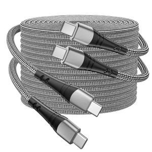 USB C Charger Cable 10ft Fast Charging 60W, Pack of 2 Type C Charging Cable USB C to USB C Cable Cord Compatible with iPhone 15/Pro/Plus/Pro Max, Samsung Galaxy S23/S22, MacBook Pro, iPad Pro etc-Grey