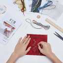 FREEBLOSS 4 Set Embroidery Bookmark Kit Flowers Embroidery Kit for Beginners with Instructions Embroidered Bookmark DIY Hand Embroidery Kit Embroidered Bookmark Kit Cross Stitch Kit