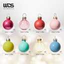 WDS WONDROUS Glass Christmas Ball Ornaments Set of 24, Pink & Blue & Green & Brown Christmas Ornaments, Small Hanging Ball Ornament Set for Holiday Decor, Fall & Winter Decor Xmas Decorations Party (Colorful2)