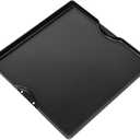 Grill Griddle for Weber Genesis 300 & 400 Series (2022+) Porcelain-Enameled Cast lron Dual Sided Sear Replacement Parts for Weber, Hick Nonstick BBQ Griddle Pan, Size: 16.1" x 16.1" x 1.2"