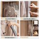 TAILI Hanging Vacuum Storage Bags Space Saver Bags, Vacuum Sealer Bags for Clothing, Suits and Jackets, Closet Organizers and Storage, (3 Long, 3 Short) Clear