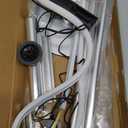 Marlrin Minimalist Corner Floor Lamp 2700K-6500K Dimmable with Remote Control 57.8" Height Metal Slim Ambient Standing LED Light Modern Design Decorative Lamp for Living Room Bedroom (Silver)