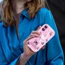 2 x Compatible for iPhone 16 Case, Pretty Butterfly Print Three-Dimensional Wave Clear Case for Girls Women, Soft Full Package Anti-Fall Cover for iPhone 16, Shadow Dance Black