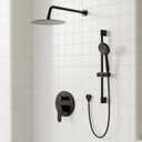 Gabrylly Shower System, Slide Bar Shower Faucet Set, 10", Matte Black