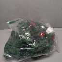 Christmas Garland with Lights, 9ft 30LED Battery Operated Garland Decorated with Pine Cones, Berry, Artificial Snowy Pine, Indoor & Outdoor Xmas Garland for Stairs Fireplace Door Fences