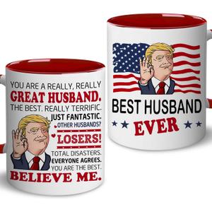 BECHUSKY Christmas Mugs For Husband - Mug for Husbands - Best Husband Ever Coffee Mug - Present Ideas for Hubby - Christmas, Birthday Gift For Husbands, Him, Groom, Mr, Fiance - Gifts for Hubby