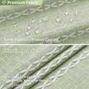 MitoVilla Sage Green Boho Extra Long Shower Curtain 72 x 84, Modern Farmhouse 84 inch XL Rustic Polyester Linen Tassel Heavy Duty Shower Curtain Set with Hooks for Cottagecore Country Bathroom Decor