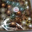 HipTree 30ct Christmas Ornaments Tree Decorations Set-2.36 Inch Green Copper Gold Shatterproof Decorative Hanging Ball Ornament Bulk, Xmas Tree Tabletop Decorations for Fall Halloween Party Home Decor