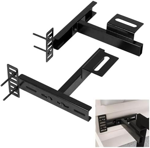 Headboard Brackets for Bed Frame, Adjustable Brackets for Headboard, Universal with Footboard Extension Kit, Fit for Queen King Full Size Headboards, Easy Installation, Set of 2